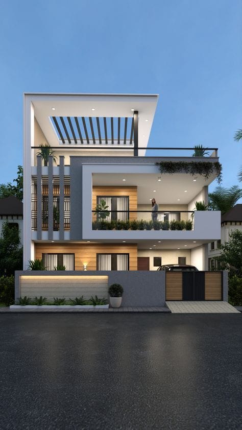 Duplex exterior design
